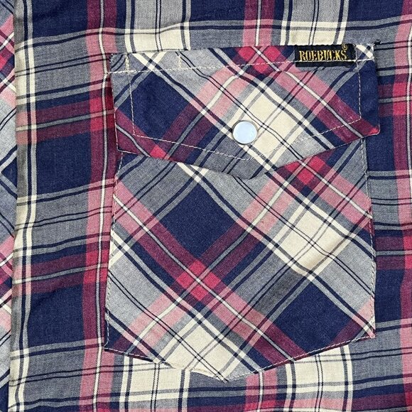 VTG Sears Western Wear Mens Pearl Snap Button Down Shirt Sz Medium (15-15.5) - Picture 4 of 6